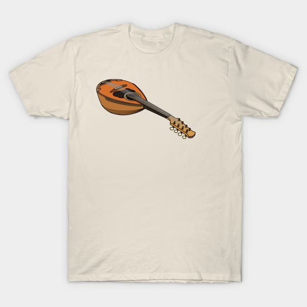 Mandolin cartoon illustration T-Shirt by Miss Cartoon